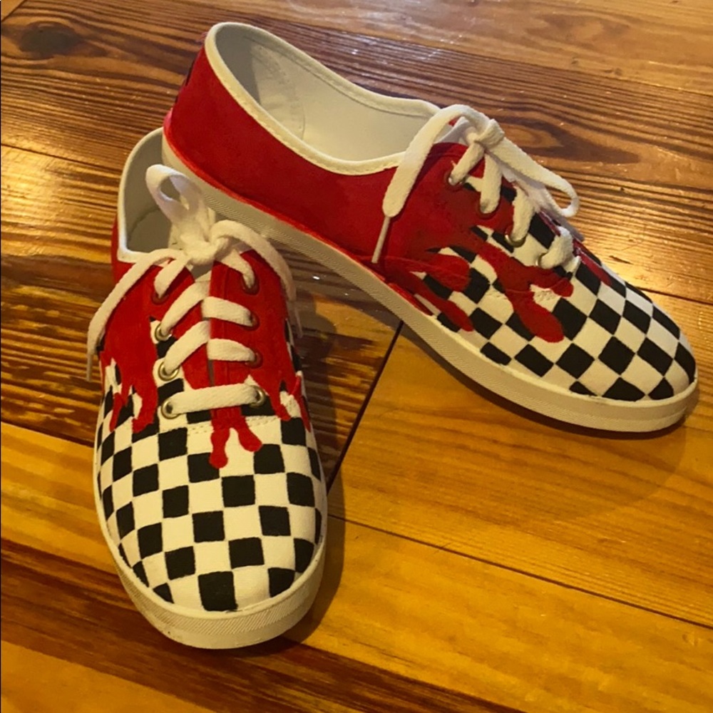 Hand painted custom logo sneakers